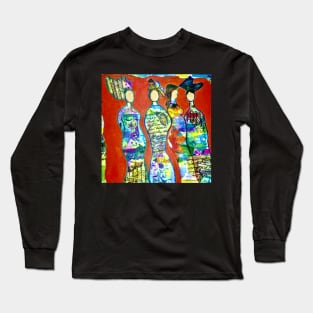 Four Lovelies (3 in a series of 4) Long Sleeve T-Shirt